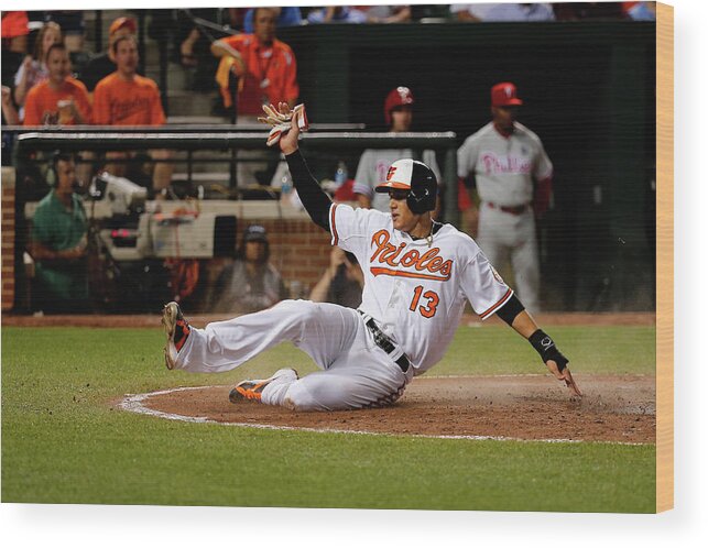 People Wood Print featuring the photograph Manny Machado by Rob Carr