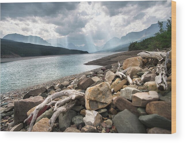 Glacier Wood Print featuring the photograph Many Glacier by Steven Keys