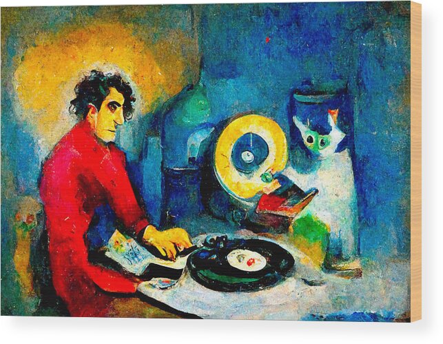 Marc Chagall Wood Print featuring the digital art Marc Chagall #5 by Craig Boehman