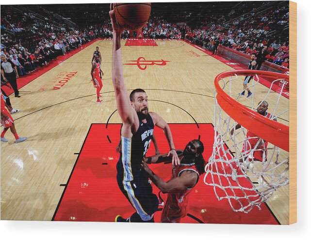 Nba Pro Basketball Wood Print featuring the photograph Marc Gasol by Bill Baptist