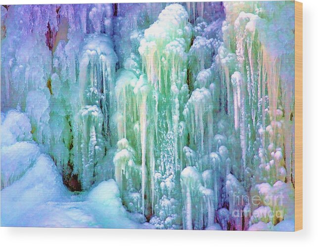 Ice Wood Print featuring the photograph Mardi Gras Ice by Olivier Le Queinec