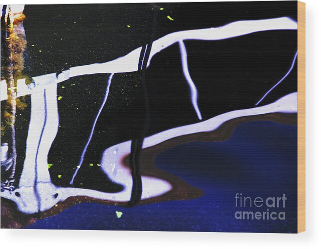 Abstract Wood Print featuring the photograph Marina Reflections by Kae Cheatham