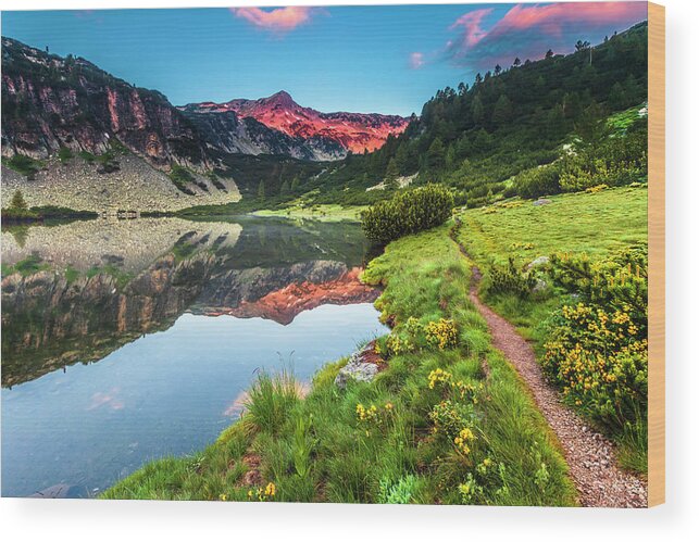 Bulgaria Wood Print featuring the photograph Marvelous Lake by Evgeni Dinev