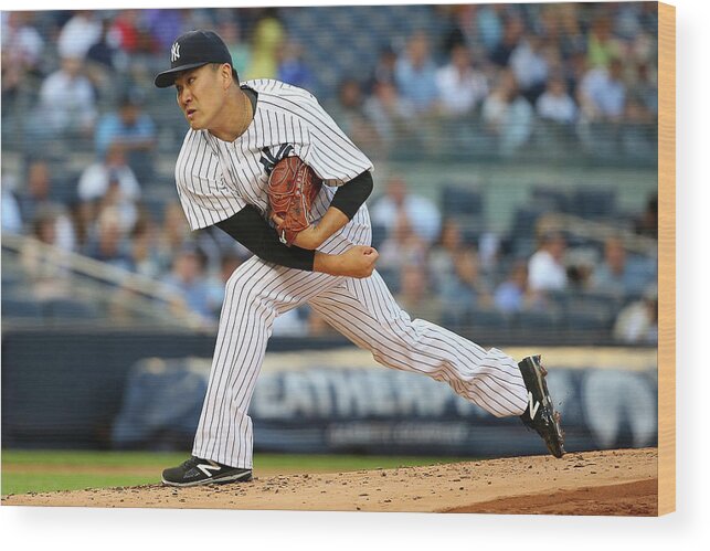 Second Inning Wood Print featuring the photograph Masahiro Tanaka by Mike Stobe