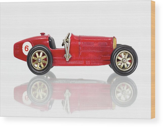 Bugatti Type 35 Wood Print featuring the photograph Matchbox Models of Yesteryear Y-6 Bugatti Type 35 1926 by Viktor Wallon-Hars