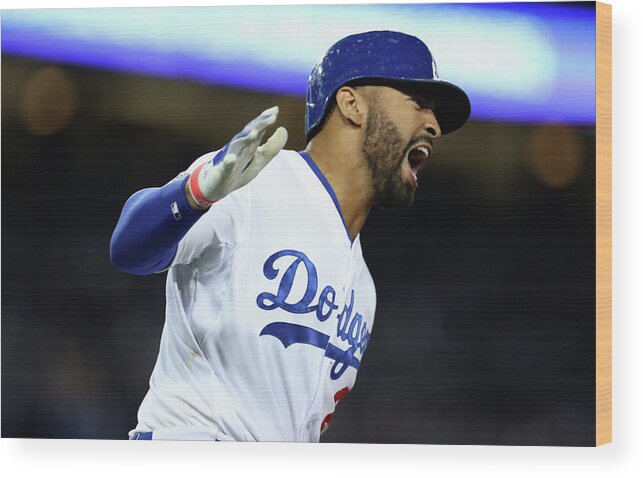 Game Two Wood Print featuring the photograph Matt Kemp by Stephen Dunn