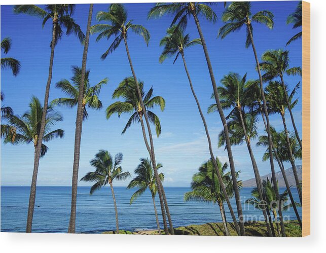 Hawaii Wood Print featuring the photograph Maui Paradise by Wilko van de Kamp Fine Photo Art