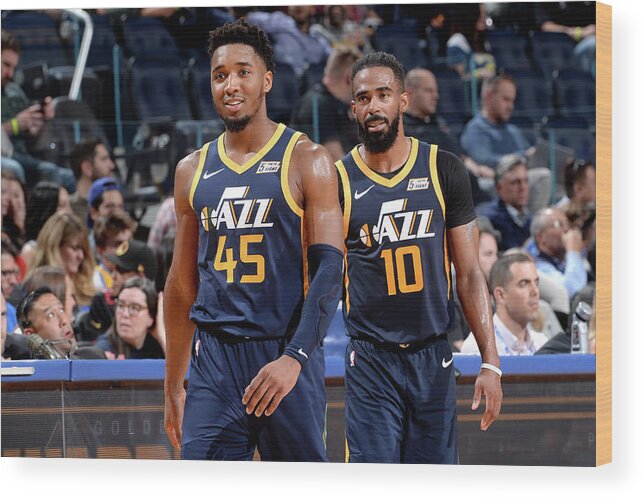 Donovan Mitchell Wood Print featuring the photograph Mike Conley by Noah Graham