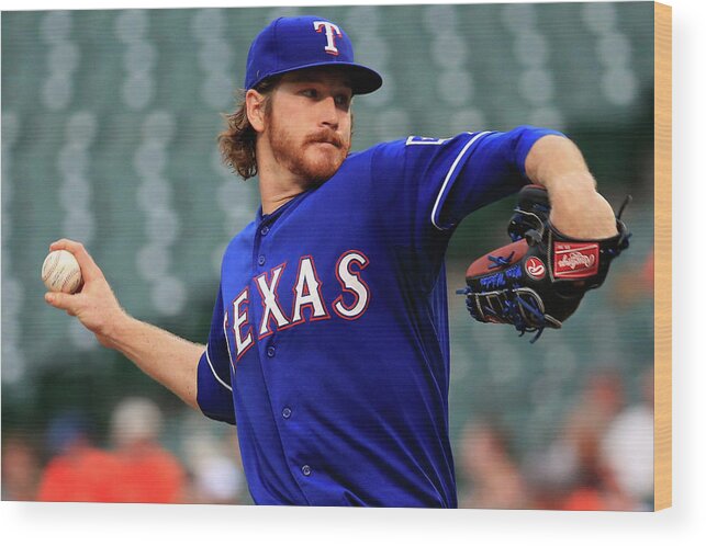 American League Baseball Wood Print featuring the photograph Miles Mikolas by Rob Carr