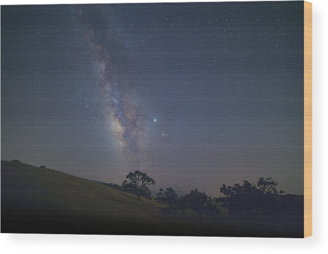 Milky Way Wood Print featuring the photograph Milky Way in the Western Sky by Lindsay Thomson