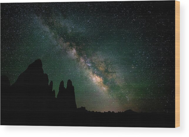 Usa Wood Print featuring the photograph Milky Way Sand Spikes by William Kennedy