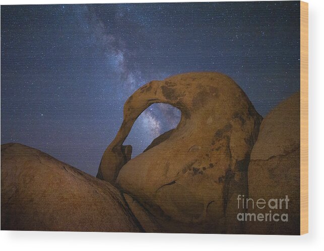 Arch Wood Print featuring the photograph Mobius Arch and the Milky Way by Mimi Ditchie