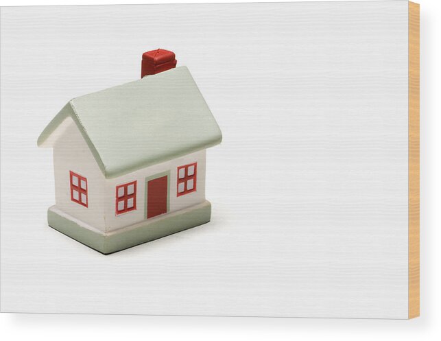 Architectural Model Wood Print featuring the photograph Model house-isolated on white by 101dalmatians