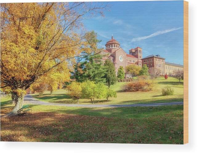 Monastery Wood Print featuring the photograph Monastery Immaculate Conception - Ferdinand, Indiana by Susan Rissi Tregoning