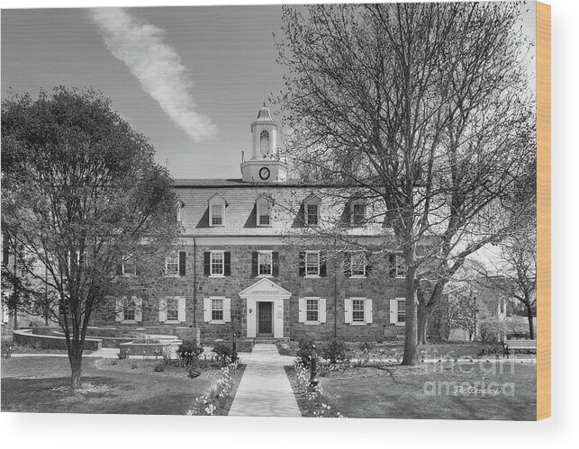 Moravian University Wood Print featuring the photograph Moravian University Administration Building by University Icons