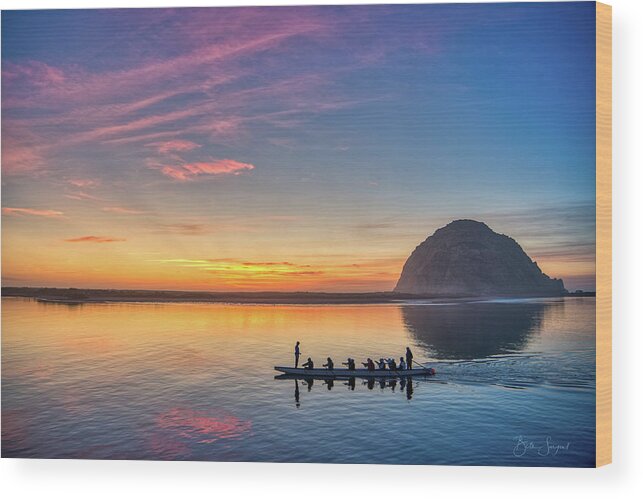 Morro Rock Wood Print featuring the photograph Morro Row by Beth Sargent