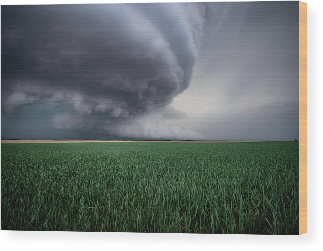 Mesocyclone Wood Print featuring the photograph Mothership Storm by Wesley Aston
