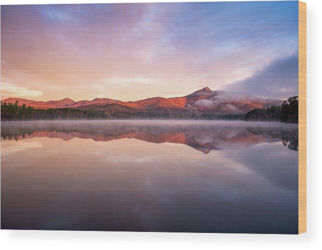 52 With A View Wood Print featuring the photograph Mount Chocorua Autumn Mist by Jeff Sinon