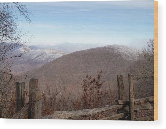 Trees Wood Print featuring the photograph Mountaintop View 2 by Cindy Robinson