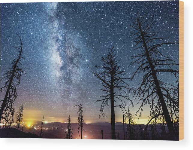Star Wood Print featuring the photograph Mt Graham Milky Way by Ryan Ketterer
