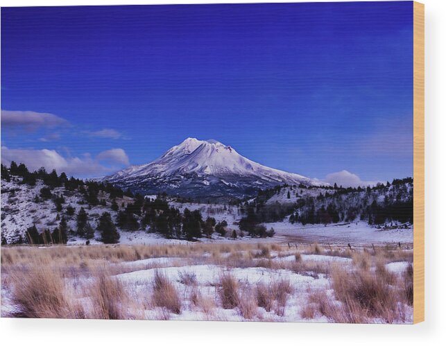 Mountain Wood Print featuring the photograph Mt. Shasta by Ryan Workman Photography