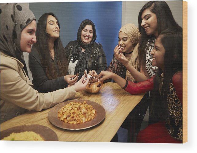 Afro-caribbean Ethnicity Wood Print featuring the photograph #MuslimGirls Iftar for Ramadan - Sharing Dates by Muslim Girl