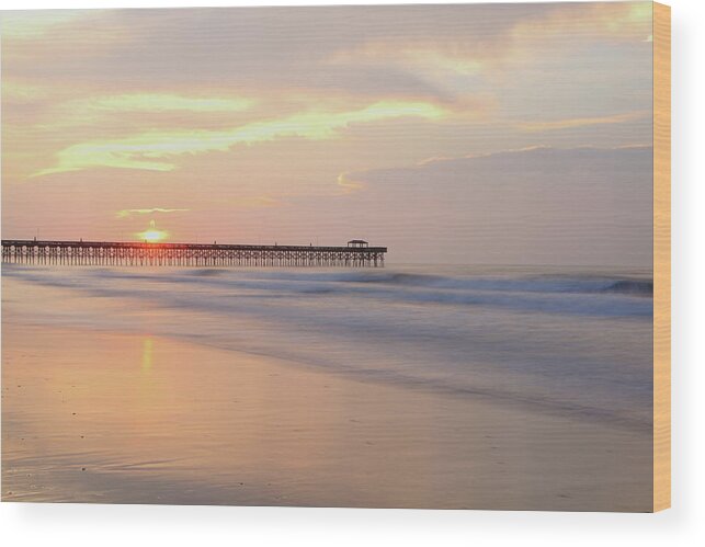 Beach Wood Print featuring the photograph Myrtle Beach Sunrise #2 by Lens Art Photography By Larry Trager