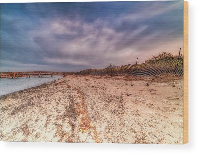 Ogunquit Wood Print featuring the photograph Mysterious Skies by Penny Polakoff