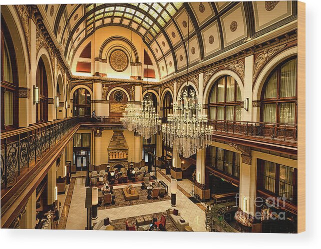 Nashville Wood Print featuring the photograph Nashville's Union Station interior by Shelia Hunt