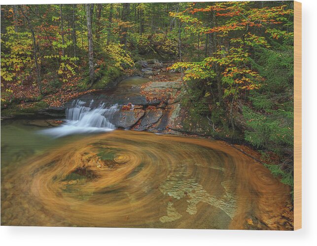 Franconia Notch State Park Wood Print featuring the photograph New Hampshire White Mountains Franconia Notch State Park by Juergen Roth