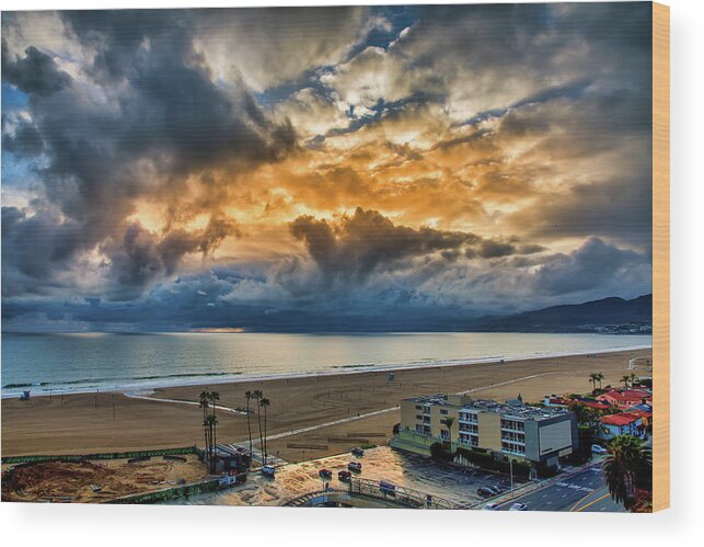 Santa Monica Bay Wood Print featuring the photograph New Sky After The Rain by Gene Parks