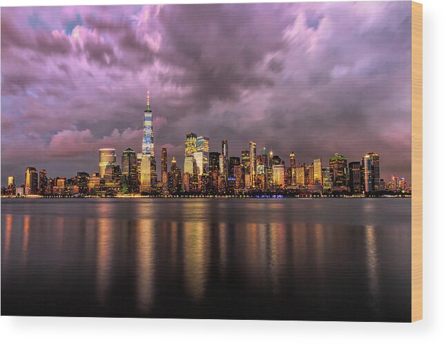 New York City Wood Print featuring the photograph New York City Awakens by Kristia Adams