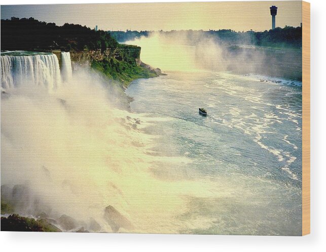  Wood Print featuring the photograph Niagra Falls 1984 by Gordon James