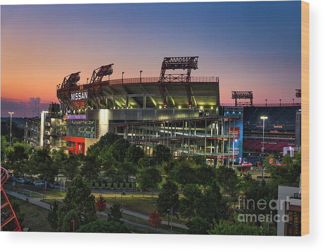 Nissan Stadium Wood Print featuring the photograph Nissan Stadium at Nashville by Shelia Hunt