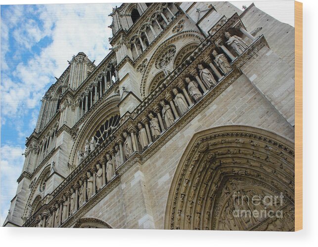 Paris Wood Print featuring the photograph Notre Dame by Wilko van de Kamp Fine Photo Art
