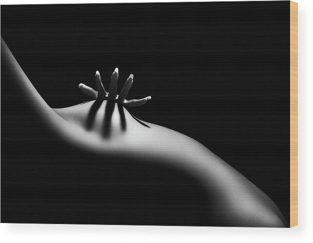 Woman Wood Print featuring the photograph Nude woman bodyscape 11 by Johan Swanepoel