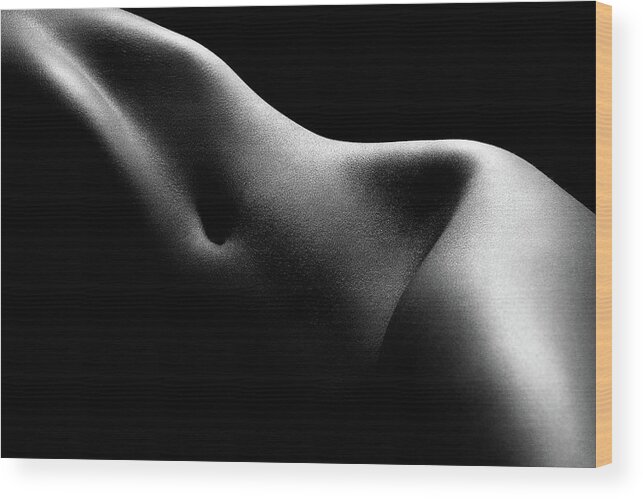 Woman Wood Print featuring the photograph Nude woman bodyscape 52 by Johan Swanepoel