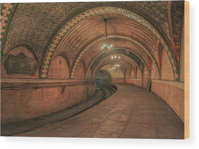 New York City Wood Print featuring the photograph NYC Underground by Sylvia Goldkranz