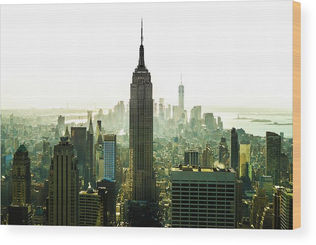 Nyc Downtown Wood Print featuring the photograph NYC view by Pablo Saccinto