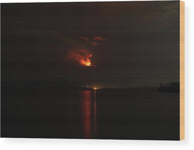Volcano Wood Print featuring the photograph Nyiragongo View From Tchegera by Nicholas Phillipson