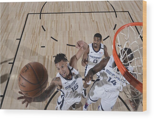 Nba Pro Basketball Wood Print featuring the photograph Oklahoma City Thunder v Memphis Grizzlies by Joe Murphy