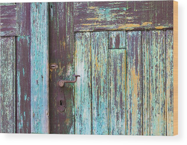 Wood Wood Print featuring the photograph Old door detail by Viktor Wallon-Hars