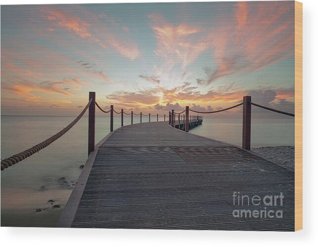  Wood Print featuring the photograph On Sandals Jetty by Hugh Walker