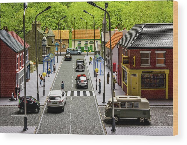 High Street Wood Print featuring the photograph On The High Street by Steve Purnell