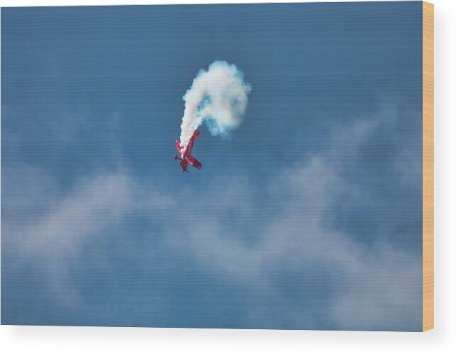 Flight Demonstration Wood Print featuring the photograph Oracle Stunt Flip by American Landscapes