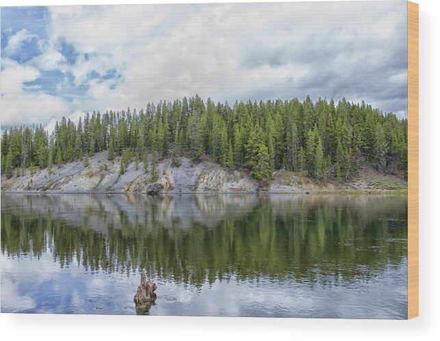 Yellowstone Wood Print featuring the photograph Otter Creek Reflection by CR Courson