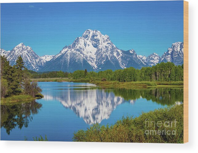 Grand Teton Wood Print featuring the photograph Oxbow Bend, Grand Teton National Park by Sturgeon Photography