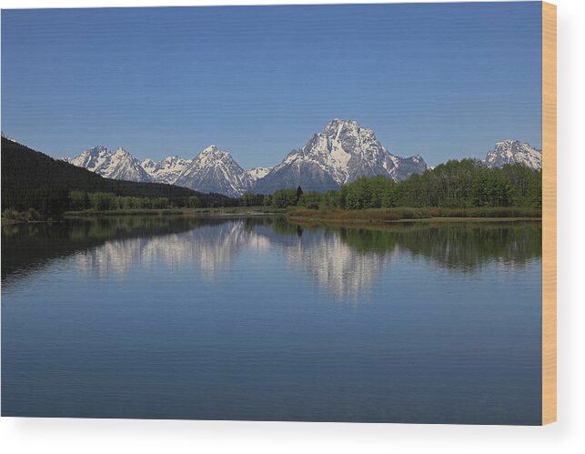 Oxbow Bend Wood Print featuring the photograph Grand Teton - Oxbow Bend - Snake River 2 by Richard Krebs