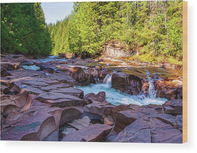 Landscapes Wood Print featuring the photograph Oyster River Pot Holes - 1 by Claude Dalley