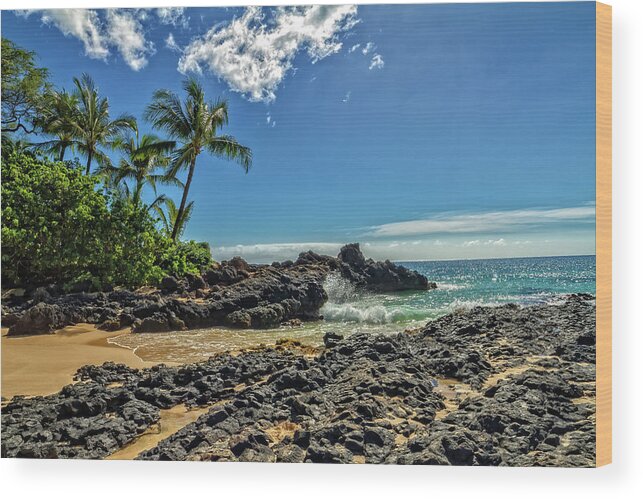 Hawaii Coves Wood Print featuring the photograph Paako Cove #2 by Chris Spencer